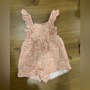 Modern Moments Toddler Baby Girl Pink Floral Shorts Romper Ruffle Sleeves 18M